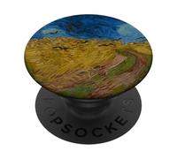 Cuervos En Campo De Trigo Vincent Van Gogh Arte Fino Pintura Al óleo PopSockets PopGrip Adhesivo