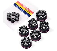 CUESOUL 6 Piezas 9 Capa 14mm Pigskin Cue Consejos para Piscina Cue Stick (Medium)