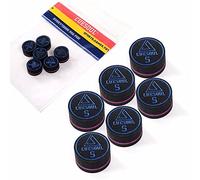 CUESOUL 6 Piezas 9 Capa 14mm Pigskin Cue Consejos para Piscina Cue Stick (Suave)