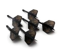 CUESOUL 6 Piezas Rost Eje de dardo Integrado y Plumas, con diseño de patrón Exclusivo
