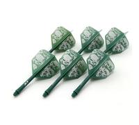 CUESOUL 6 Piezas Rost Eje de dardo Integrado y Plumas, con diseño de patrón Exclusivo