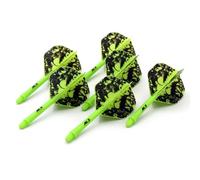 CUESOUL 6 Piezas Rost Eje de dardo Integrado y Plumas, con diseño de patrón Exclusivo