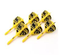 CUESOUL 6 Piezas Rost Eje de dardo Integrado y Plumas, con diseño de patrón Exclusivo
