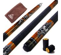 CUESOUL Rockin Serie 57 "21 oz Conjunto del palillo de Arce con la se?al de Piscina Conjunto Protector/Protector del Eje y de la Toalla Cue (G406)