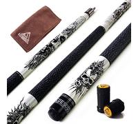 CUESOUL Rockin Serie 57 "21 oz Conjunto del palillo de Arce con la se?al de Piscina Conjunto Protector/Protector del Eje y de la Toalla Cue (G407)