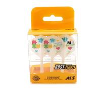 CUESOUL Rost Eje de dardo Integrado y Forma estándar de Plumas con patrón Atractivo, Juego de 3 Piezas (CSAK-58X-5)