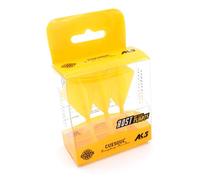 CUESOUL Rost Eje de dardo Integrado y Plumas Medianas, Forma de Diamante, Juego de 3 (CSAK-57ZS)