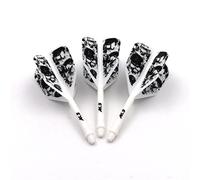 CUESOUL Rost Ejes de Dardos Integrados Personalizados Ejes y vuelos de Dardos medianos, Juego de 3 Patrones de Calavera (CSAK-5KL11)