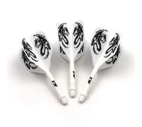 CUESOUL Rost Ejes de Dardos Integrados Personalizados Ejes y vuelos de Dardos medianos, Juego de 3 Patrones de dragón (CSAK-5JL2-S)