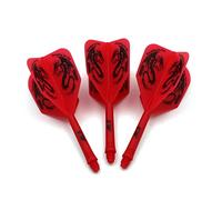 CUESOUL Rost Ejes de Dardos Integrados Personalizados Ejes y vuelos de Dardos medianos, Juego de 3 Patrones de dragón (CSAK-5JL4)
