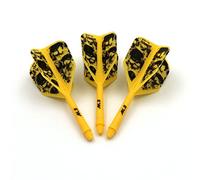 CUESOUL Rost Ejes de Dardos Integrados Personalizados Ejes y vuelos de Dardos medianos, Juego de 3 Patrones de Calavera (CSAK-5KL9)