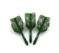 CUESOUL Rost Ejes de Dardos Integrados Personalizados Ejes y vuelos de Dardos medianos, Juego de 3 Patrones de Calavera (CSAK-5KL10)