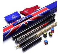 CUESOUL Taco de Snooker de ébano articulado de 3/4 de artesanía de 3 "con diseño de Bandera Union Jack