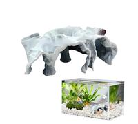 Cueva de acuario - Plecos Fish Tank Breeding Shelter, Natural Tunnel-Shaped Cave for Betta, Cory, Guppy, Cíclidos y pequeños reptiles; Fish Tank Decor providing Hiding, Breeding, and Landscape