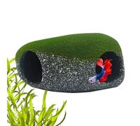 Cueva de acuario, refugio de cría de 2 agujeros | Cueva de roca | para el hogar, para mascotas, terrario de agua dulce y salada, acuario de esquina