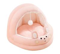 Cueva de cama de gato, casa de dormir para gatos de interior con juguetes de pelota, nido extraíble, casa de invierno para mascotas, acogedora casa de mascotas transpirable para mascotas, casa de