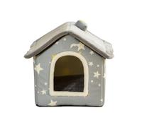 Cueva de cama para gatos, casa de cama para gatos - Casas cúbicas para gatitos para interiores - Cueva de gatito flexible en forma de casa con cojín extraíble, muebles impermeables po