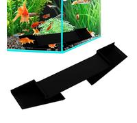 Cueva de camarones | Cueva de camarones de peces para acuarios | Cúpula triangular con agujero curvo, gran terraza de esquina para reptiles cangrejos de río, cíclidos loaches hábitat acuático para