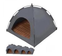 Cueva de casa para gatos, tienda de campaña plegable para interiores y exteriores con alfombrilla, diseño de fuerte cerrado resistente a la intemperie, extraíble y lavable