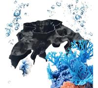 Cueva de Cría para Acuario,realista con agujero oculto peces betta | Accesorios para Peceras de Camarones - Para alimentación, escondite, descanso, hogar de descanso, betta, agua dulce, acuático, subm