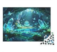 Cueva de Cristal Puzzle de 1000 Piezas para Adultos Papel Mariposas Mágicas Relajación Concentración Decoración Hogar Regalo 70x50cm/1000pcs