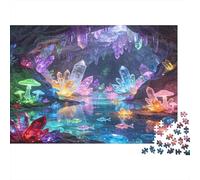Cueva de Cristales Fantástica Puzzle de 1000 Piezas Papel para Adultos Caverna Mágica Colorida Relajación Enfoque Decoración Hogar Regalo Familiar 70x50cm/1000pcs