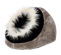 Cueva De Descanso Karlie Mandy Para Gatos Negro-Gris De Felpa Lavable A 30°C
