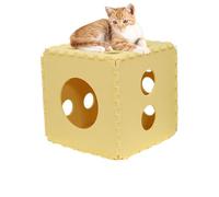 Cueva de fieltro para gatos, de cama de fieltro con forma de , tabla de rascar plegable, casas y condominios para gatos, cubo lavable para interiores y exteriores
