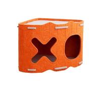 Cueva de fieltro para gatos, nido semicerrado para mascotas, nido de cueva para mascotas de doble entrada, para invierno, camping, viajes, hogar, dormitorio, sala de estar, apartamento, balcón