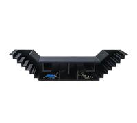 Cueva de peces de 21 cm para acuario, decoración oculta subterránea desmontable para peces y camarones Betta, cría y observación de acuarios de agua salada y