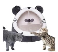 Cueva de peluche para perros - Acogedora casa de gato semicerrada con juguete de pelota de peluche | Cama cálida para perros lavables para perros pequeños, cachorros, gatitos