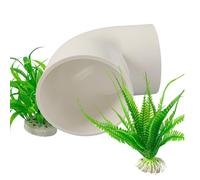 Cueva de pescado, con un tubo y una pequeña casa ornamental, decoración de cueva de acuario de 3 piezas, para tortugas, lucha, gecko, bagre, , camarón enano, alimentar, dormir, cría