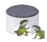 Cueva de piel de reptiles | Turtle Basking | Refugio decorativo impreso en 3D para dragones barbudos, tortugas y serpientes, decoración natural de nido de mascotas de 4.13 x 4.13 x 2.56 pulgadas