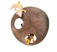Cueva de reptiles - Cueva natural decorativa hecha a mano con dos entradas, cueva escondida para reptiles - para cangrejos ermitaños, pequeñas serpientes, camaleones, geckos, terrarios terrarios de