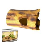Cueva de Reptiles - Cuevas para Reptiles de Resina con Textura de Árbol Simulada - Zona de Asoleo y Accesorios para Terrarios de Dragón Barbudo, Serpientes y Arañas en Ambientes Húmedos y
