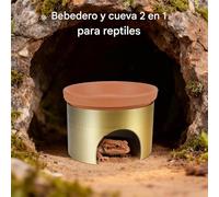 Cueva De Reptiles Pequeña - Refugio 2 En 1 Para Tortugas | Para Gecko Leopardo | Para Dragones Barbudos Dueños De Mascotas Amantes De Los Animales Educadores De La Naturaleza Refugios Comunitarios
