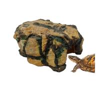 Cueva de roca de reptiles, cueva de reptiles, escondite de gecko, decoración de terrario de resina para lagartos barbudos geckos leopardo camaleones ranas serpientes serpientes