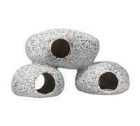 Cueva de roca para acuario de 18 x 7, 6 x 10 cm. Escondite 3 en 1 para mascotas acuáticas, ideal para reproducir, jugar y descansar. Resina sumergible, no tóxica y segura. Decoraciones para pecera