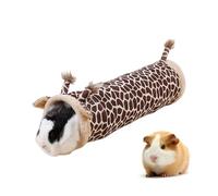 Cueva de túnel para hámster, con diseño de jirafa, mascota pequeña de 6.3 x 21 pulgadas = con tela suave, material auténtico, túnel con estilo resistente, accesorio para mascotas para hámster