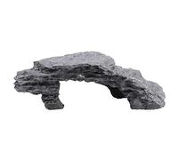 Cueva Decorativa de Resina para Reptiles, Rampa para Acuario, Escondite para Tortugas, Gris, 19.5 x 9 x 7 cm