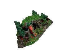 Cueva decorativa para hábitat de mascotas, adorno de acuario de resina hueca para terrario y exhibiciones acuáticas, pieza decorativa, refugio de Vivarium, adorno de terrario, cueva de acuario,