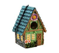 Cueva decorativa para mascotas de resina resistente a la intemperie para | Caja de refugio para pájaros para patio, balcón, porche, árbol, cacatúas, pinzones, guacamayos, gorrión