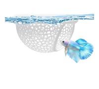 Cueva flotante Betta Hide - Decoración de acuario impresa en 3D con anillo de alimentación, hamaca blanca para camarones, guppies y peces pequeños