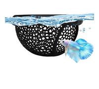 Cueva flotante Betta Hide - Decoración de acuario impresa en 3D con anillo de alimentación, hamaca negra para camarones, guppies y peces pequeños, color negro