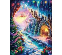 Cueva mágica con Cascada de arcoíris Puzzles 300 Piezas Construir DIY 3D Fauna Mascotas Rompecabezas para Adultos Maquetas Educativas Aliviar Estrés Estera Portátil 300 PCS