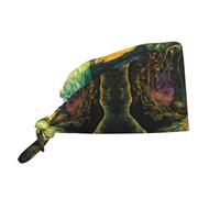 Cueva Mágica Mujer Hombre Bandana Absorción De Sudor Sombrero Ligero Gorros Cocinero para Cafetería Supermercados Panaderos