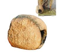 Cueva magnética para reptiles - Escondite de acuario con aspecto de piedra natural, hábitat de terrario multitipo, refugio estable con soporte oculto, espacio cómodo para lagartos de peces de acuario