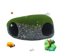 Cueva para Acuario: Refugio de cría en Roca de 2 Orificios, hábitat de Estilo Natural, de Roca para Acuario | Diseño Texturizado Estable con fácil colocación para el hogar, Tienda de Mascotas,
