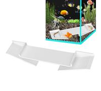Cueva para acuario - Tubo de pescado de observación - Cúpula triangular con agujero curvado y gran terraza de esquina para Cangrejos, Cíclidos, Loches, Reptiles y Animales Acuáticos