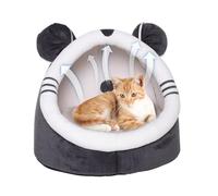 Cueva para cama para gatos: nuestra cueva para gatos ofrece detalles exquisitos con una estructura fuerte que no se deforma ni colapsa incluso después de un uso prolongado Lindo semicerrado para perro